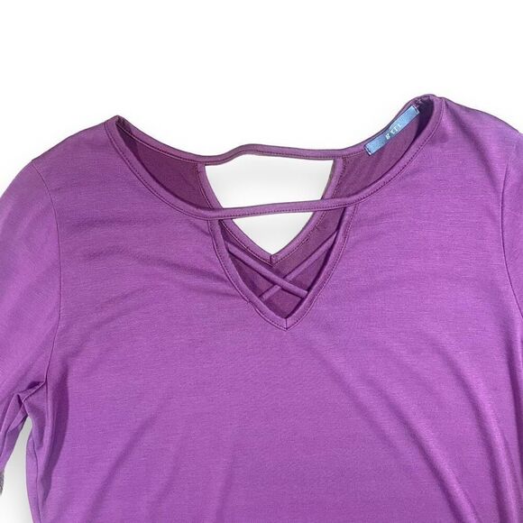Gyft Dusty Rose Bell- Sleeved Top Sz L - Picture 4 of 11